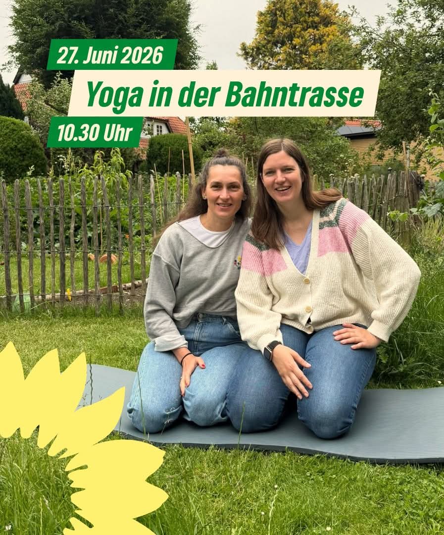 Yoga in der Bahntrasse