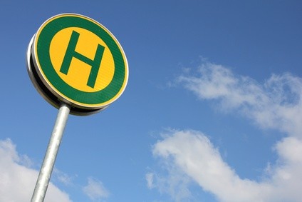 Foto eines Haltestellenzeichens