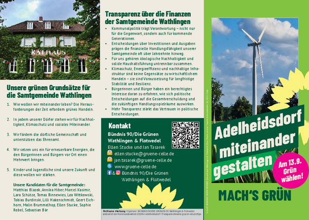 Flyer zur Wahl in Adelheishof