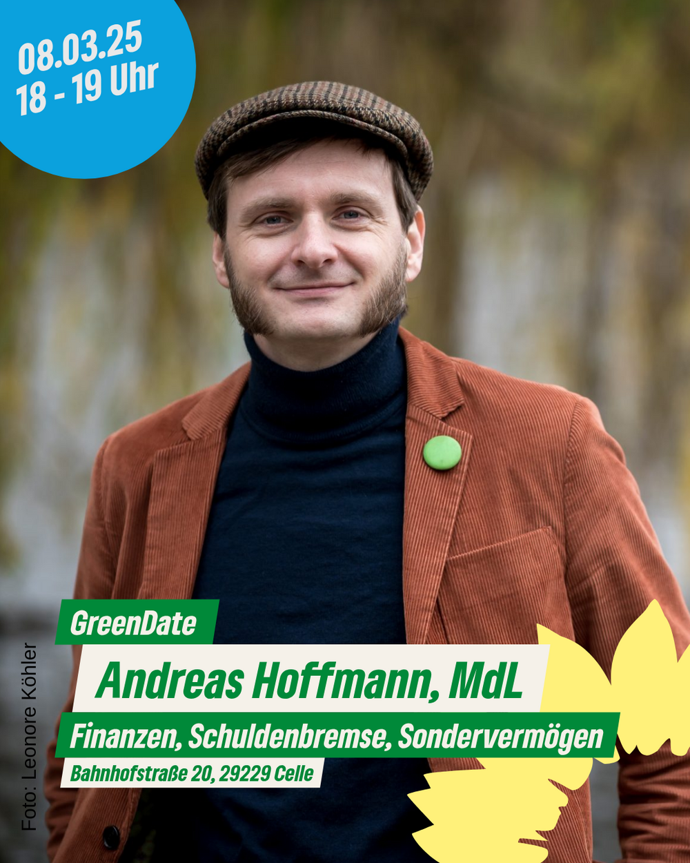 Das Foto zeigt Andreas Hoffmann, haushaltspolitischer Sprecher der Grünen Landtagsfraktion