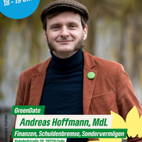 Das Foto zeigt Andreas Hoffmann, haushaltspolitischer Sprecher der Grünen Landtagsfraktion