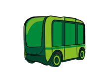 Illustrierter Bus