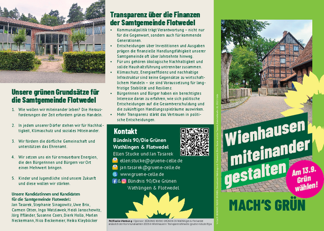 Flyer zur Wahl in Wienhausen