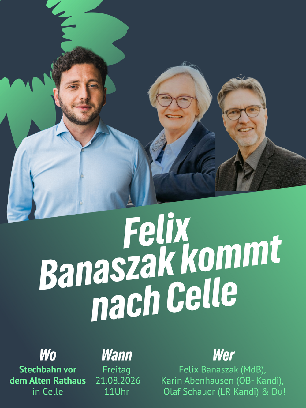 Sharepic zum Besuch von Felix