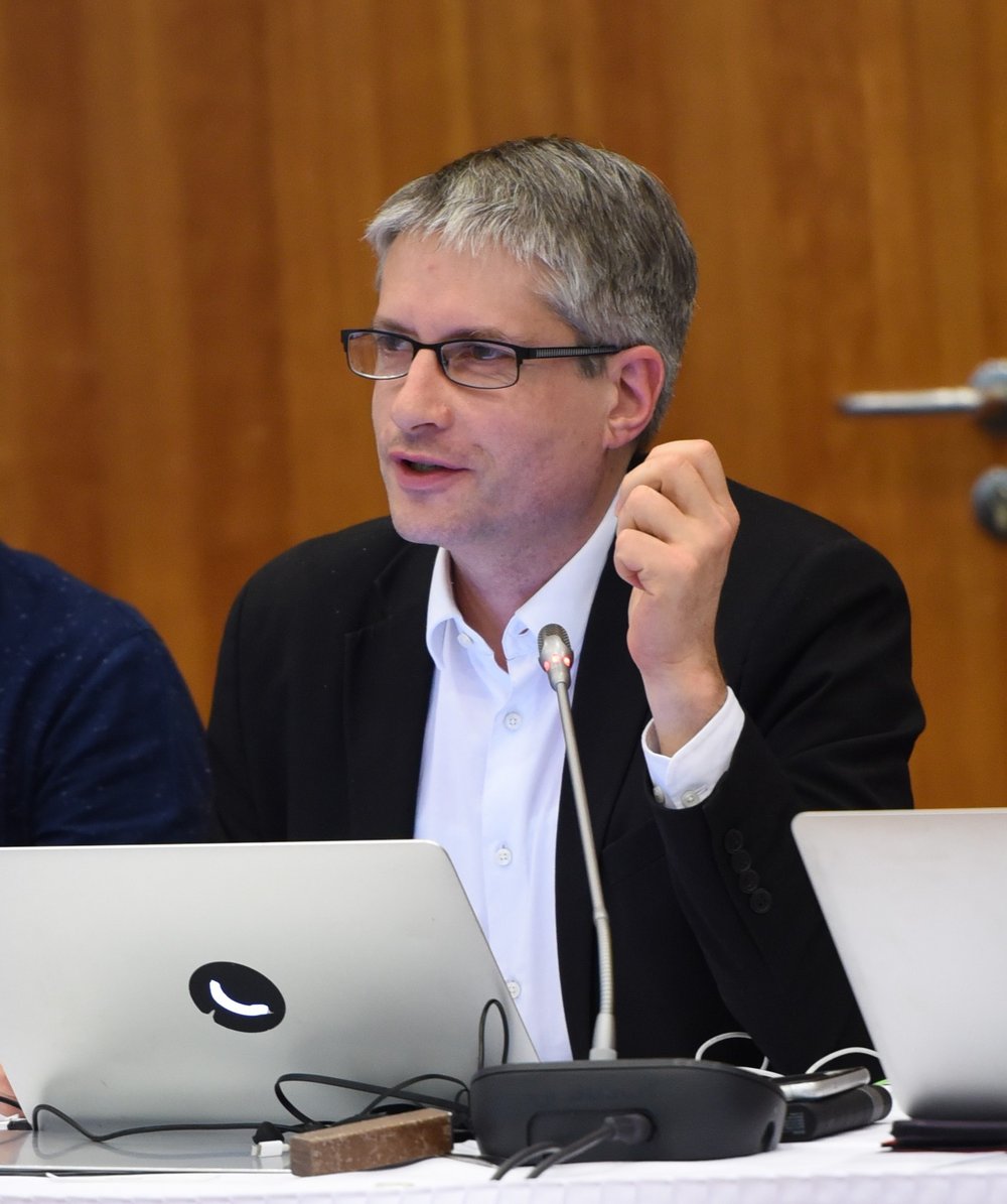 Sven Giegold auf der Klausur der Grünen Bundestagsfraktion 2018 in Weimar