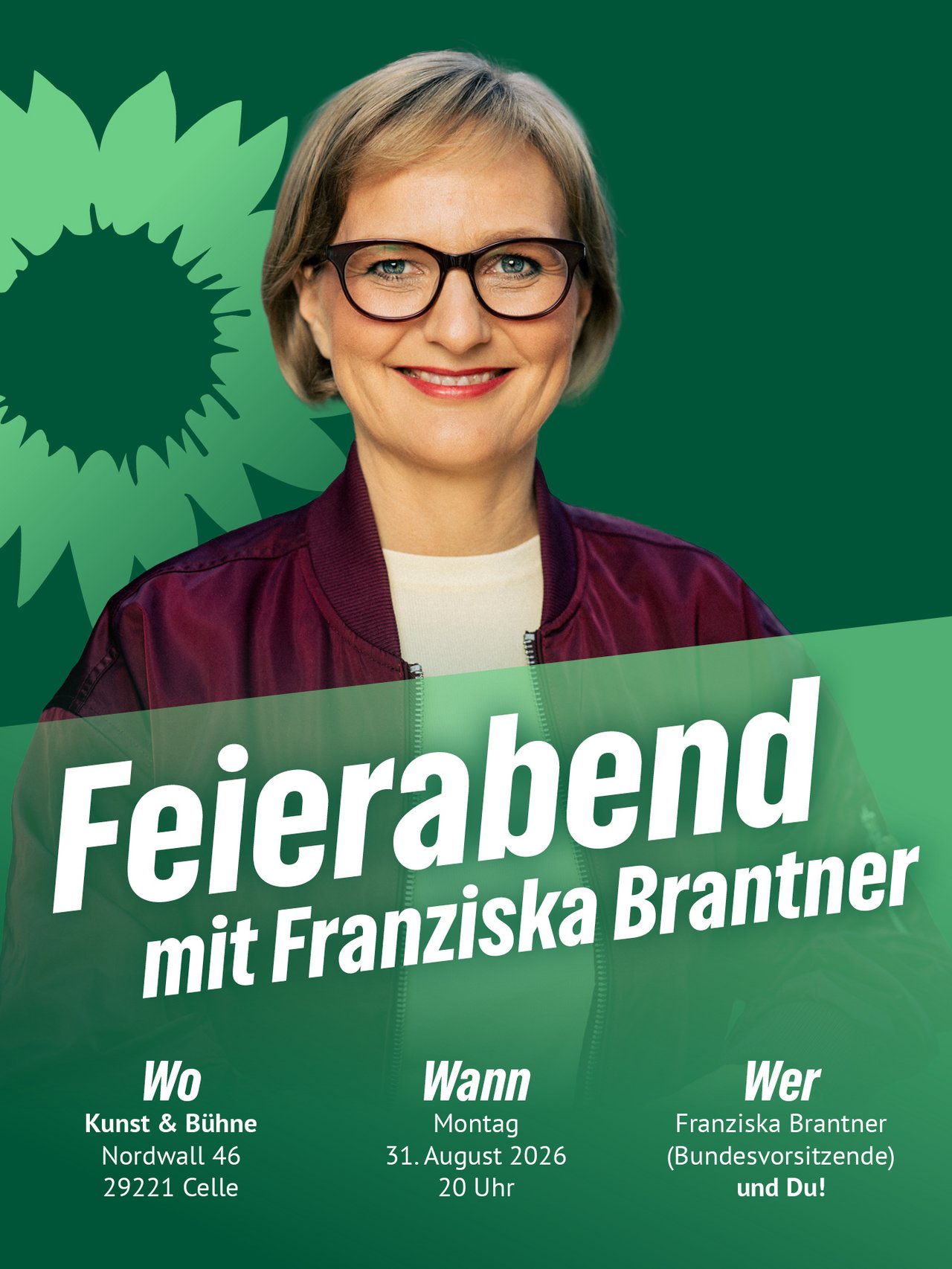 Sharepic zu Feierabend mit Franziska