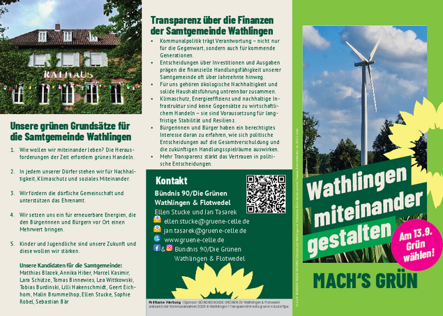 Flyer zur Wahl in Wathlingen