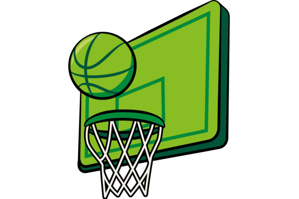 Illustration eines Basketballkorbes