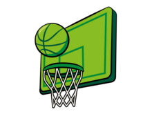 Illustration eines Basketballkorbes