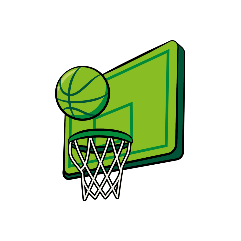 Illustration eines Basketballkorbes