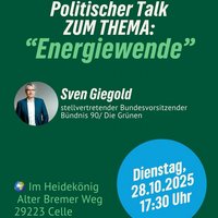 Politischer Talk mit Sven Giegold am 28.10.25 im Hotel Heidekönig