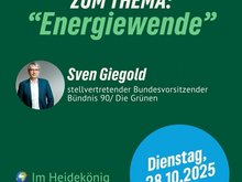 Politischer Talk mit Sven Giegold am 28.10.25 im Hotel Heidekönig